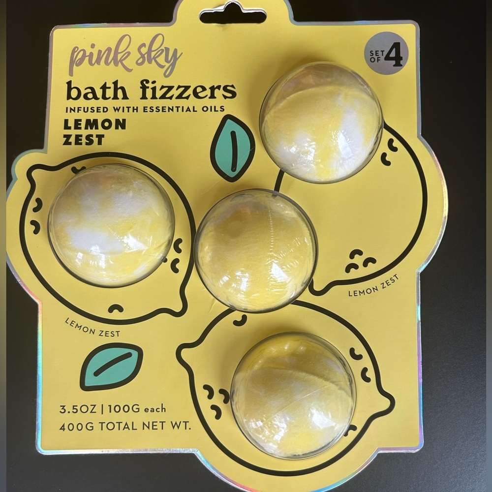 Brand New in Package Pink Sky Lemon Zest Bath Bombs